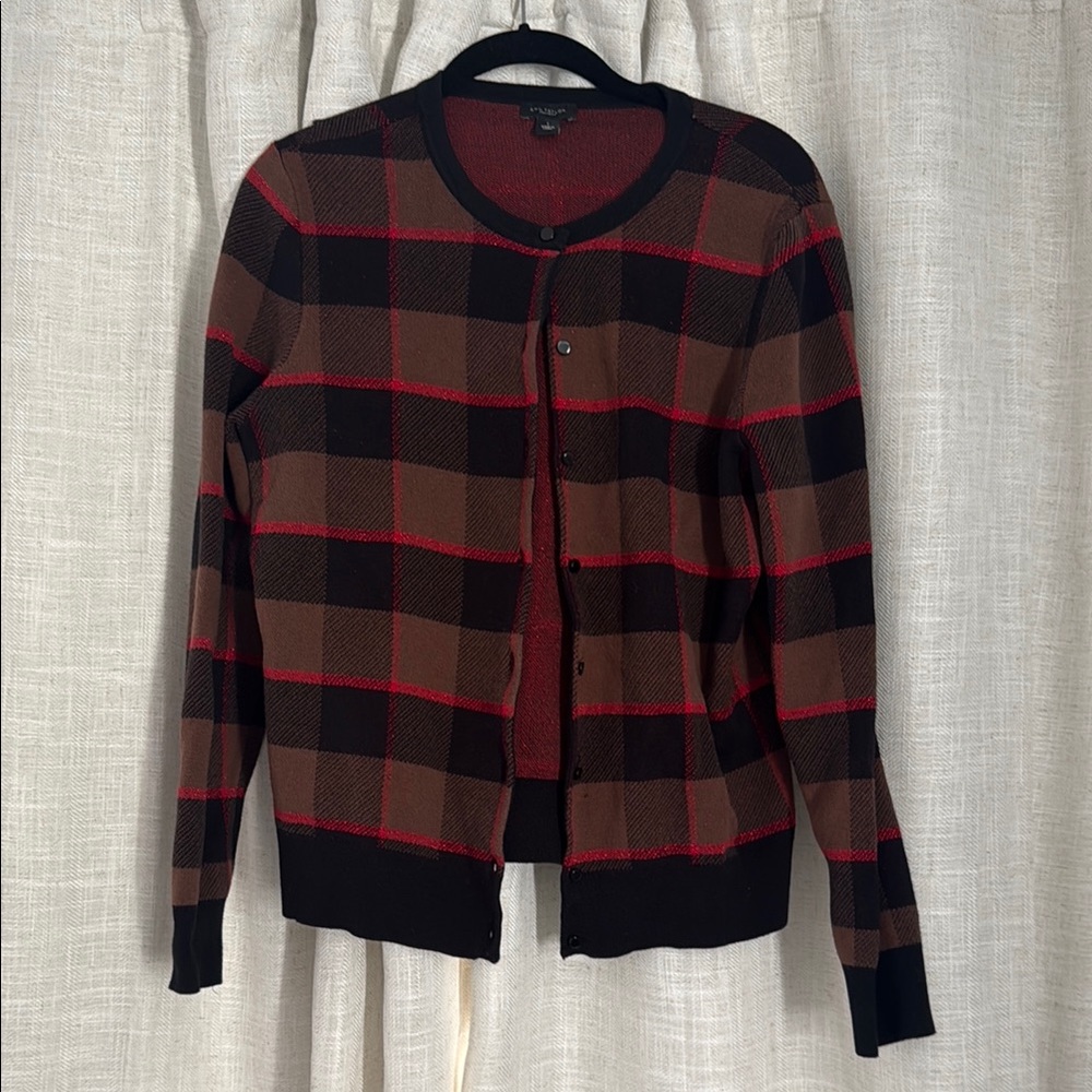 Plaid Cardigan Sweater